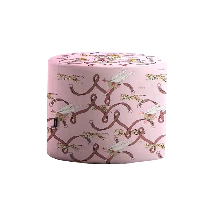 Modern household round door stool small foot stool cylinder chair