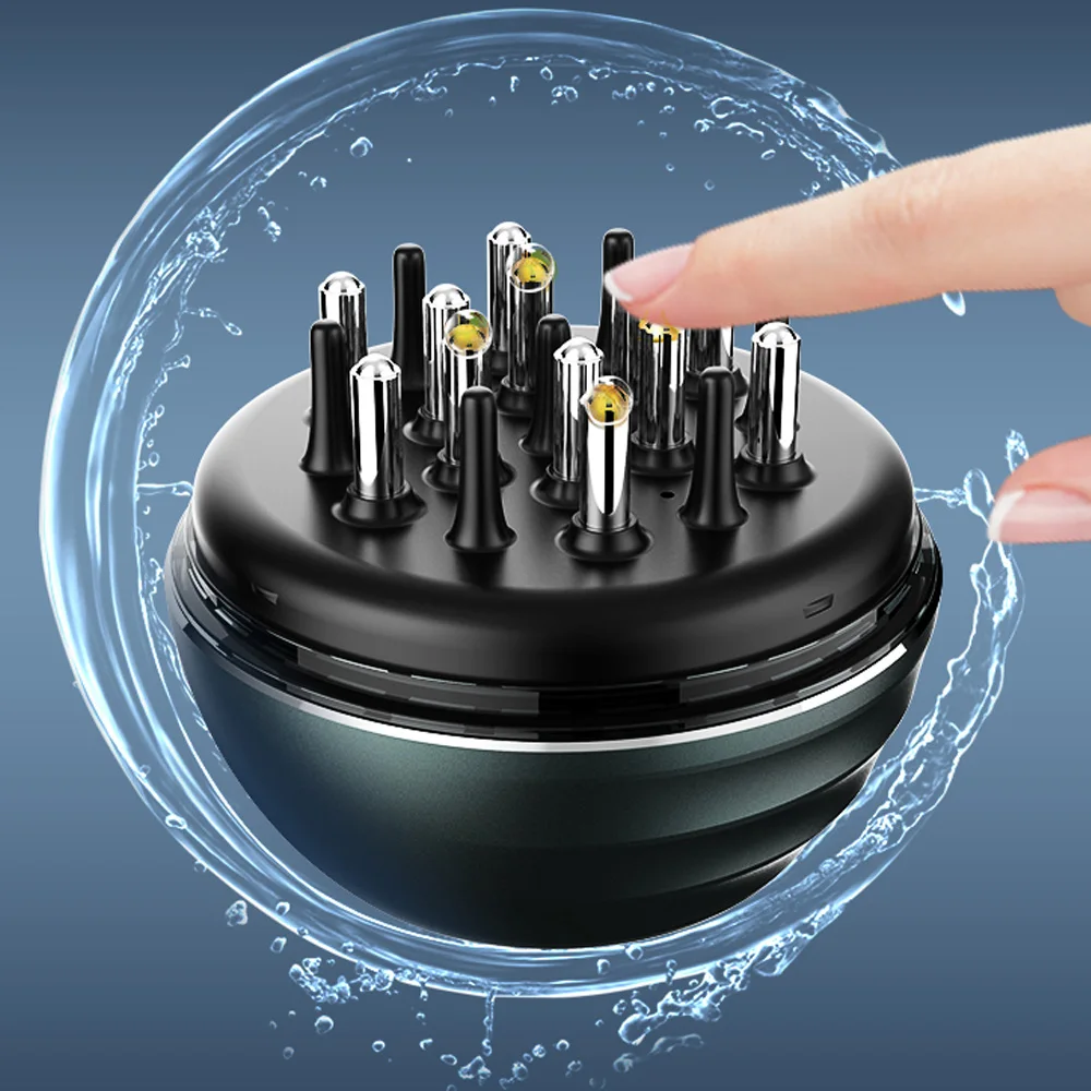 
Mini Hair Brush Comb with Rolling Ball Teeth for Scalp Liquid Application 