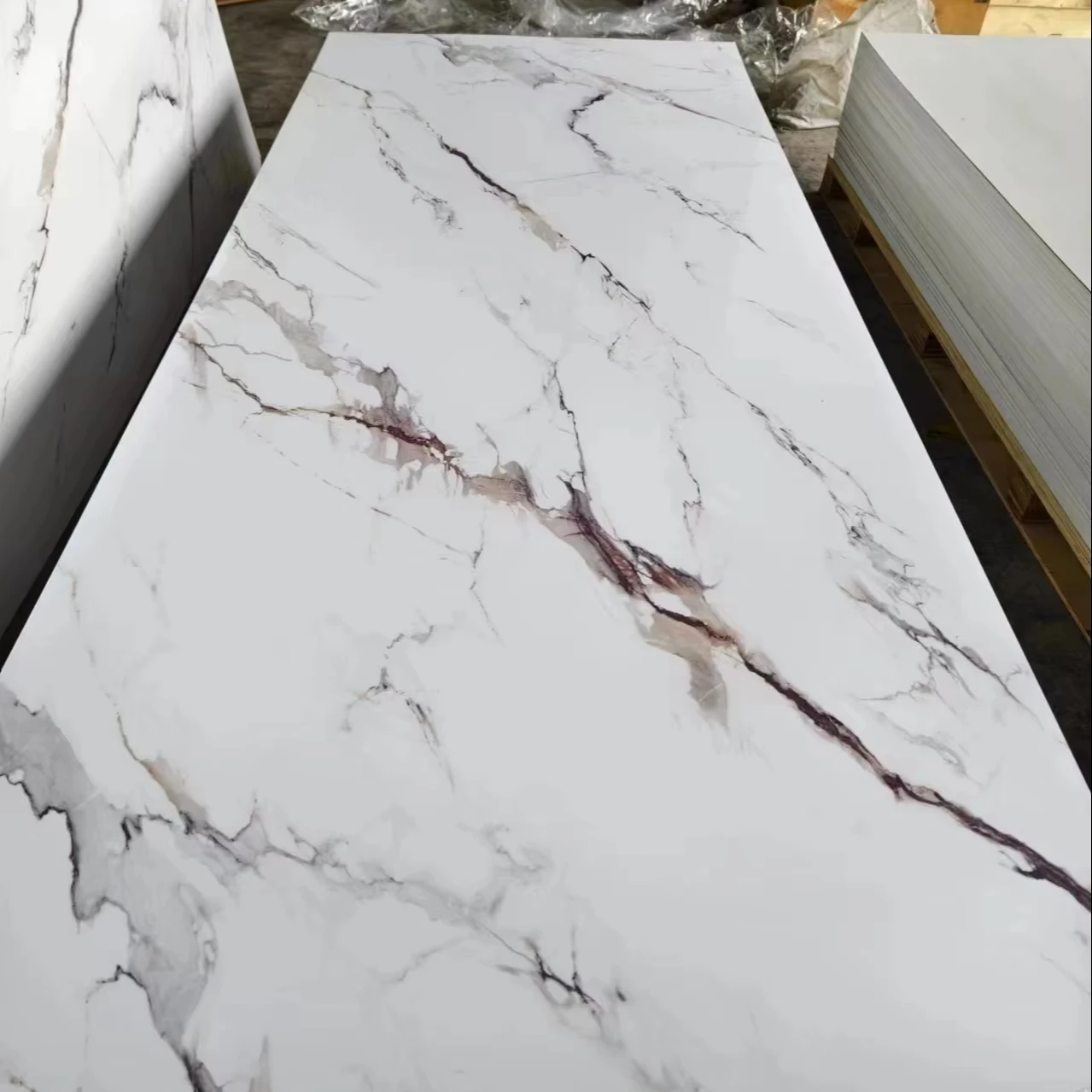 High Gloss 3D Printed UV PVC Marble Board Wall Panel by Factory Wholesale 1-Year Warranty