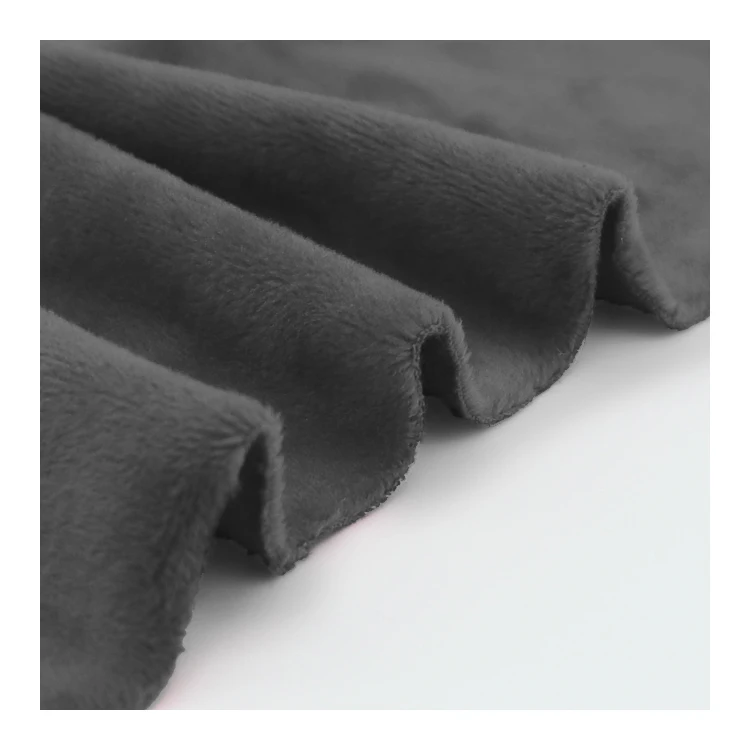 
Polyester Spandex Knitted Micro Velboa/Super Soft Fleece Velvet Fabric 