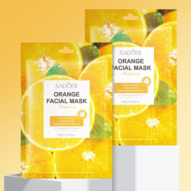 OEM SADOER Fruit Moisturizing Facial Mask Hydrating Sheet masks Brighten Smooth Skin Repair Firm Face masks 25g