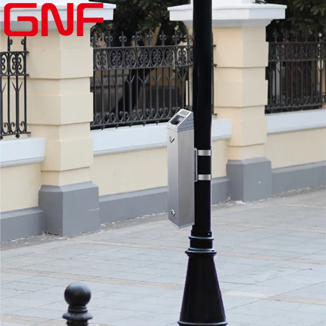 GNF Aluminum wall mounted cigarette ash bin hang ashtray garbage cans for outdoor public