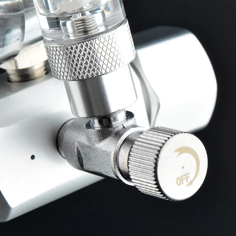 Mufan Two-Stage CO2 Generator Aquariums Fish Tank Bubble Counter Magnetic Solenoid Valve Fish Glass Acrylic Metal Aluminium