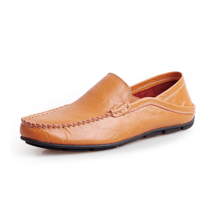 High quality New design genuine cow leather breathable insole soft rubber outsole leather casual shoes for men loafer