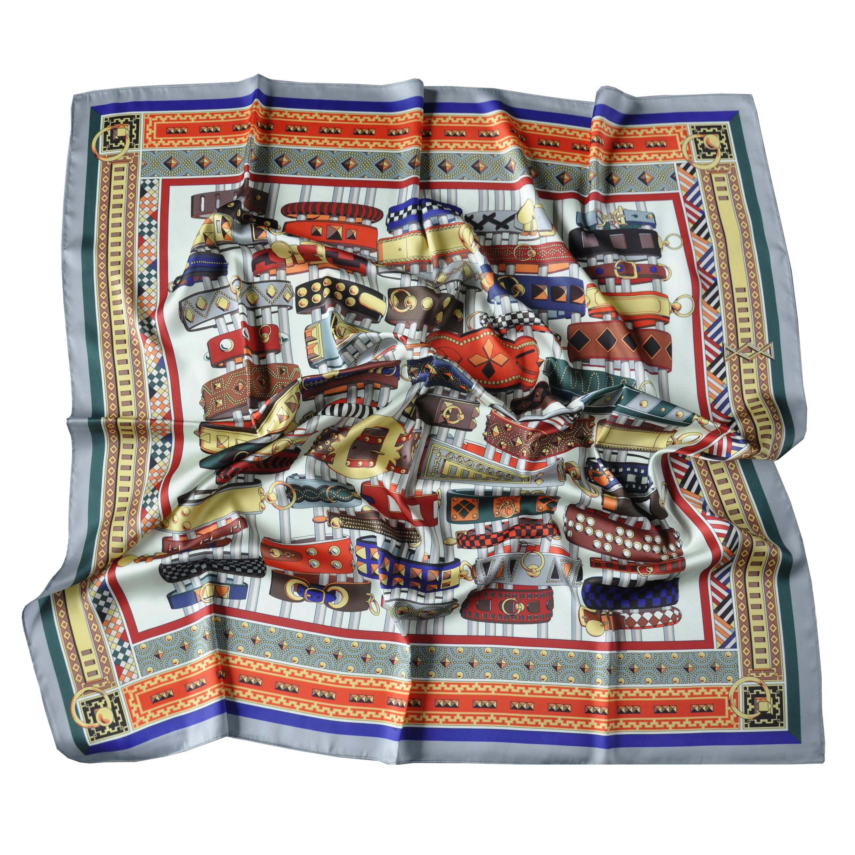 
Новейший дизайн, цветной мягкий женский индивидуальный удобный квадратный атласный Шелковый Хиджаб 