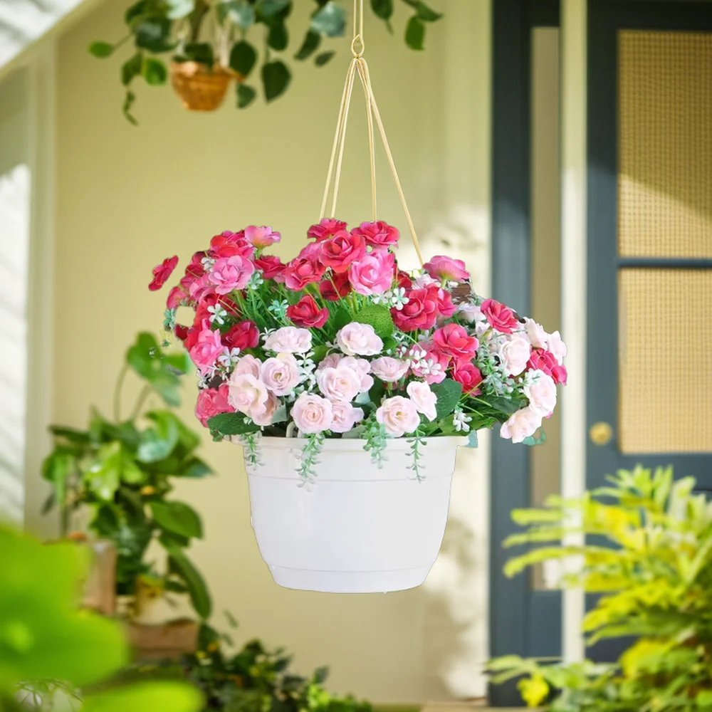 High Quality 10-Inch Plastic Hanging Garden Planter with Drainage Holes (SW-1000-3) Home Garden Shopping Mall Hanging Condition