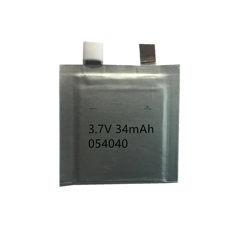 Тонкая аккумуляторная батарея 054040, тонкая миниатюрная аккумуляторная батарея 054040 в, 34 мАч, толщина 3,7 мм, 0,55