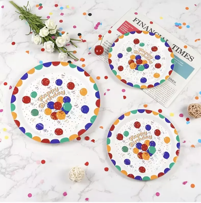 AT PACK Disposable Biodegradable Paper Plates and Cups For Hotels Airline Party Supplies Kits Events and Social Gatherings