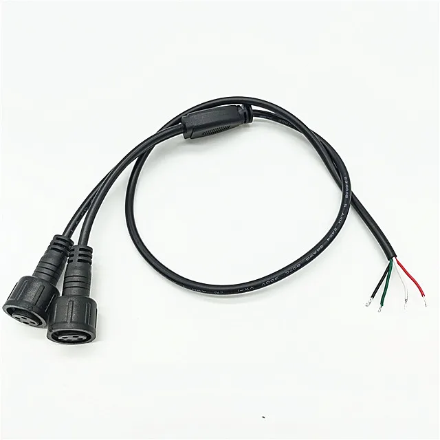 OEM12V 24V DC Power waterproof cable One point two power cables for outdoor LED lamps