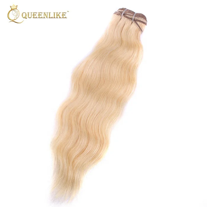 
40 inch natural blonde raw human hair extensions 