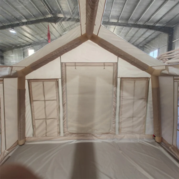 Best Price Pvc Air Pole Tent Luxury Outdoor Inflatable Tent With Oxford Cloth And Cotton Fabric Waterproof Camping Tent