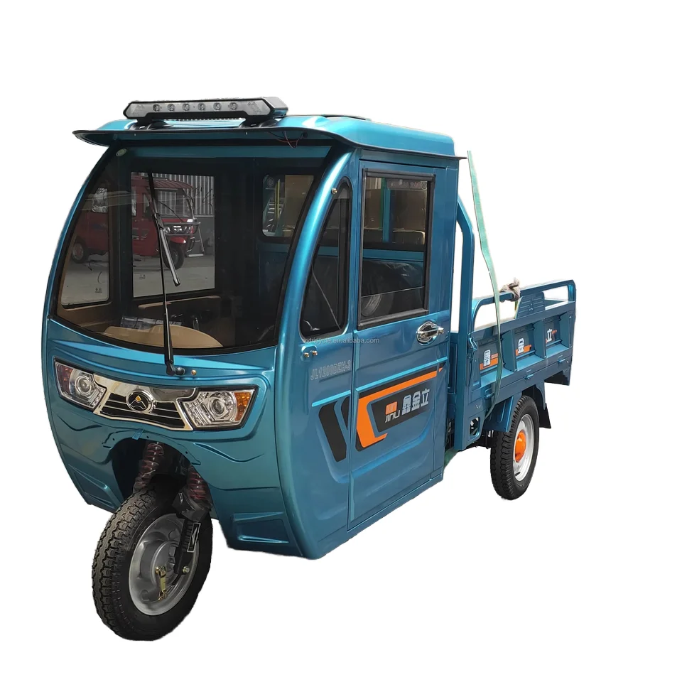China customized Emark cargo delivery tricycle front/rear disc brake heavy loading COC electric cargo truck for transport