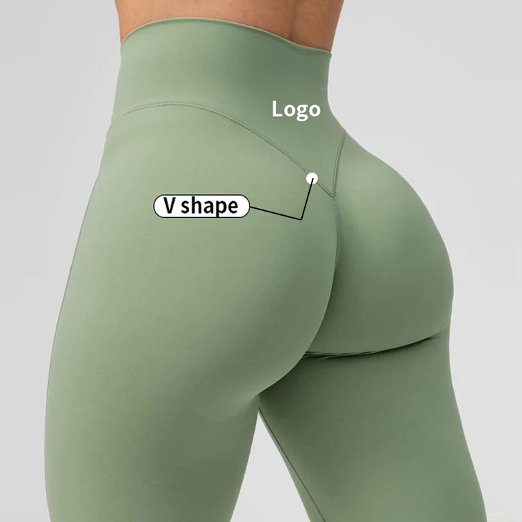 2024 Top Selling Gym Yoga Leggings For Women V Shapet Tight Legging High Waist Butt Lift Workout Running Yoga Pants Leggings