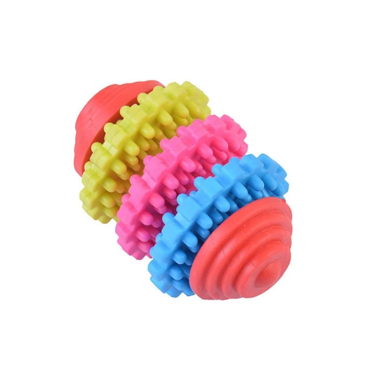 Wholesale New Colorful Long Gear Shape TPR Dog Chew Toy Tooth Cleaning Products Bite Pet Dog Toy