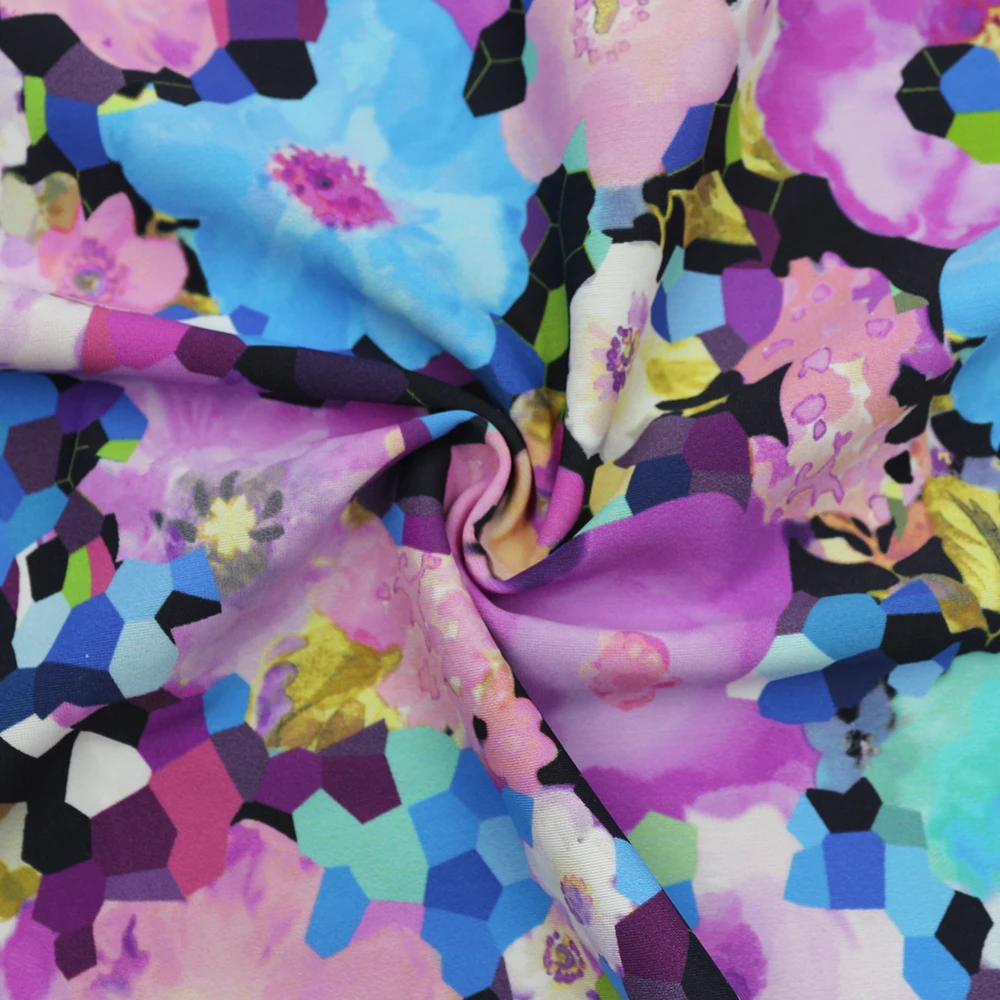 
Wholesale Tan Through Textured Polyester Spandex Lycra Swimwear Fabric 