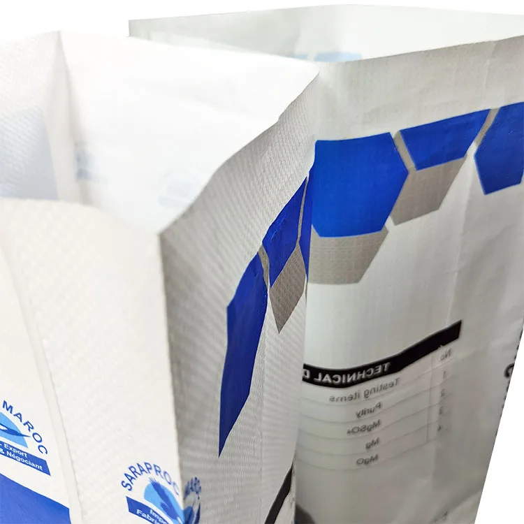 Wholesale custom flat bottom 50 kg Polypropylene Bag 25 Kg BOPP Woven Corn fertilizer Rice Bag empty packaging bags