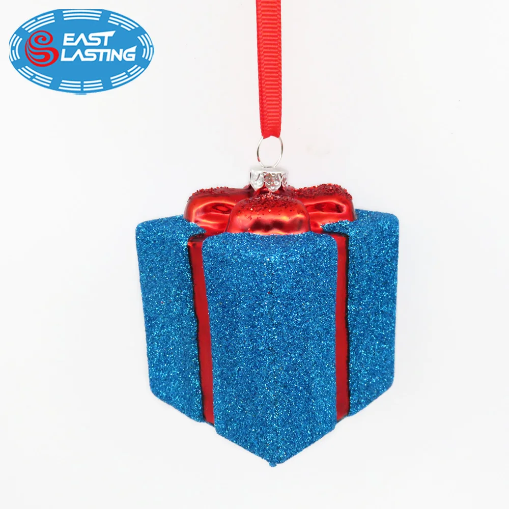 
Postbox hand made glass Christmas hanging sublimation ornament gifts 