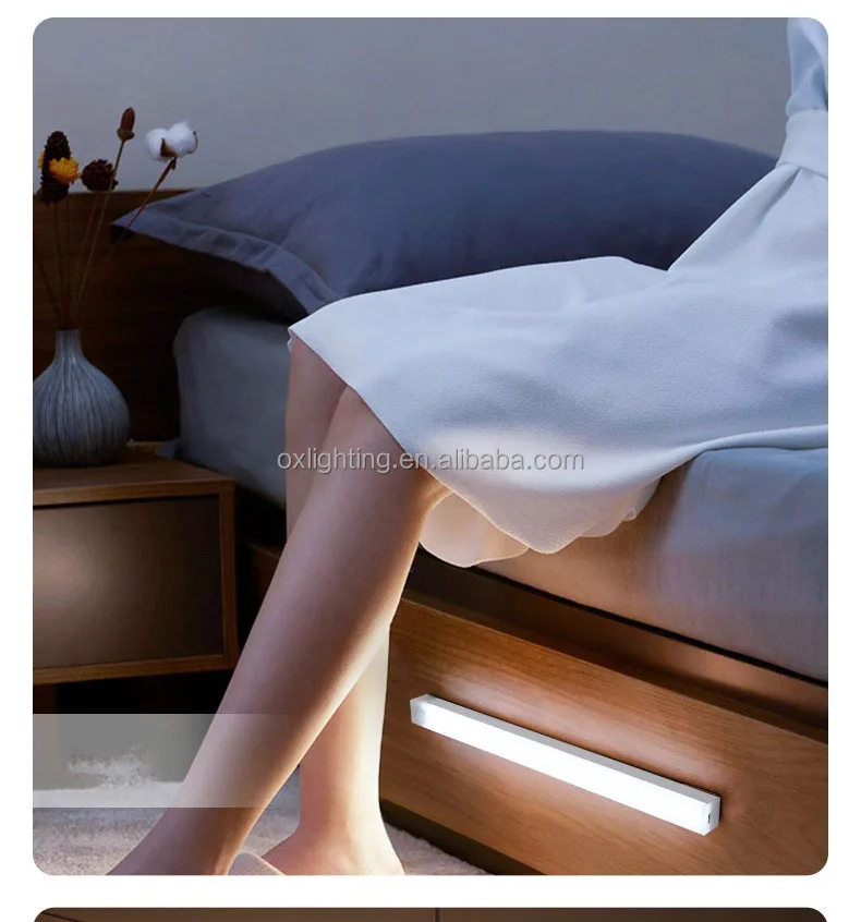 USB Rechargeable Battery Motion Sensor LED Night Light Lamp Bedroom Kitchen Cabinet Light Wireless Closet Lights