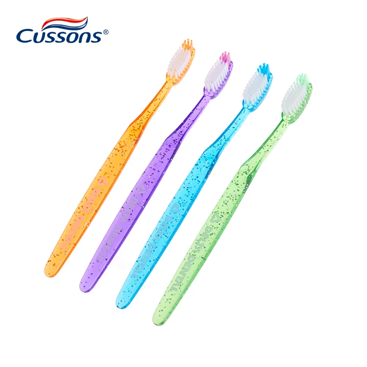 custom logo adult color orthodontic  toothbrush with soft bristle
