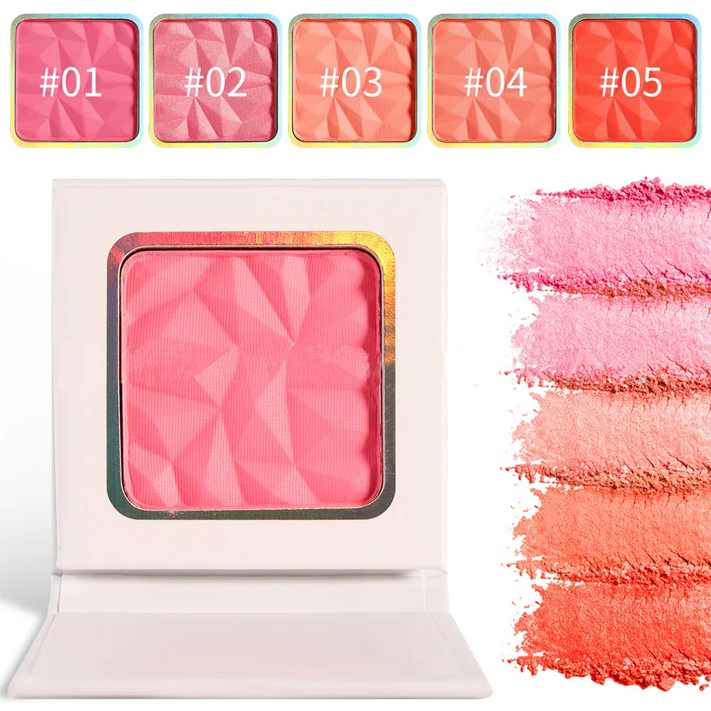 Makeup Pressed Powder Blush Contour Custom Logo Vegan Highlighter  Shiny Powder