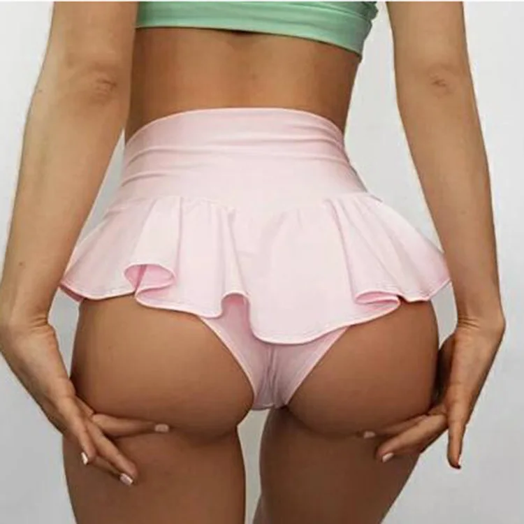 Hot Sale Girls Performance Stage Outfits Spicy girl shorts Pole Dance Shorts plus size lotus leaf edge Dance Wear
