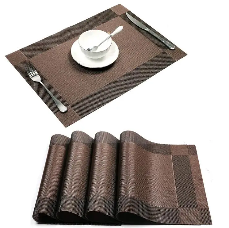 In Stock Top selling  pvc woven placemat for dining table