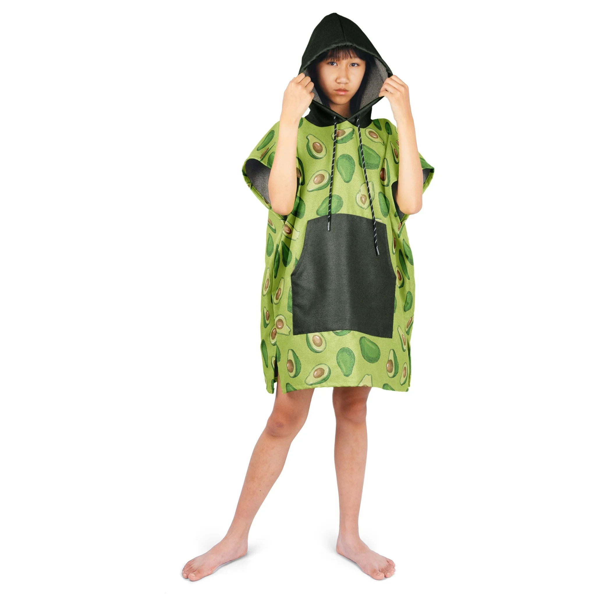 Children Hooded Poncho Swim BeachTowel for Girls & Boys