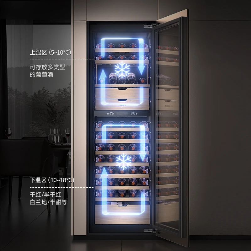 Customized Thermostatic Electric Wine Cigar Cooler Cabinet Stainless Steel Mini Outdoor RV Refrigerator Glass Door Commercial