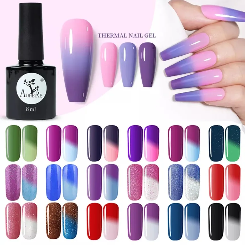 Yanling 2023 Natural Nontoxic UV Gel Supplier Glitter Color Changing Gel Nails Private Label Oem