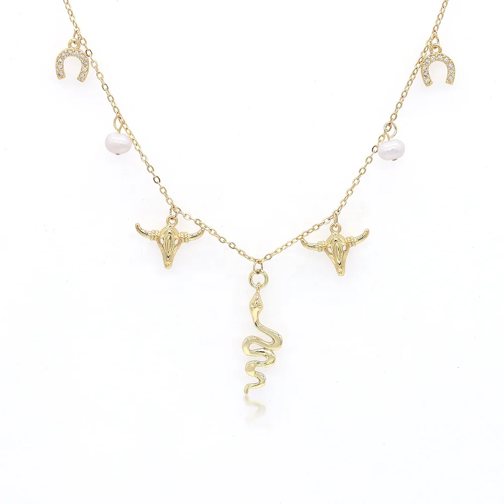 Women Snake Bull Accessories Necklace For Lady
