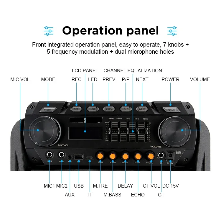 Oem Mp3 12inch Trolly Outdoor Party Dj Outdoor Speakers Weatherproof