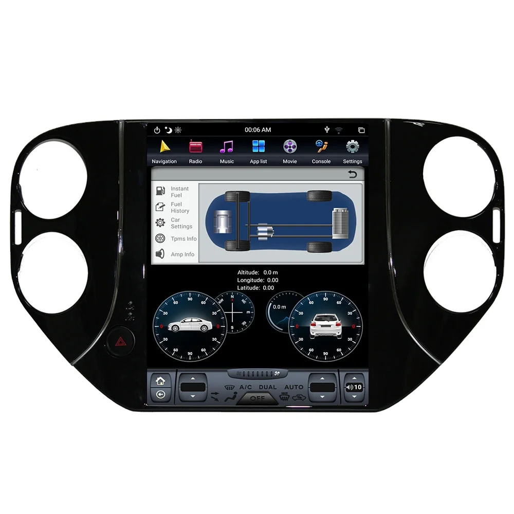 Автомобильный мультимедийный видеоплеер TPXINXIN экран Tesla Android радио для Volkswagen VW Tiguan 2010-2016 GPS-навигация Carplay