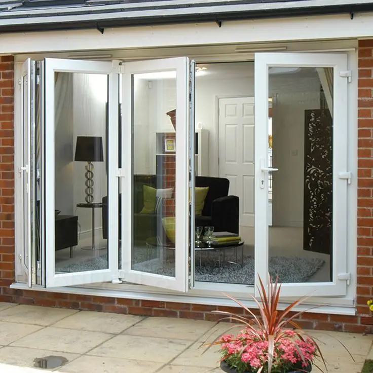 Modern Folding and Bifold Doors with Glass Thermal Insulation and Waterproof Features