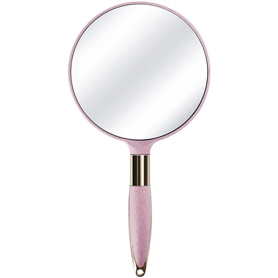 High Quality Private Label Portable Cosmetic Mirror Plastic Round Hand Makeup Mirror