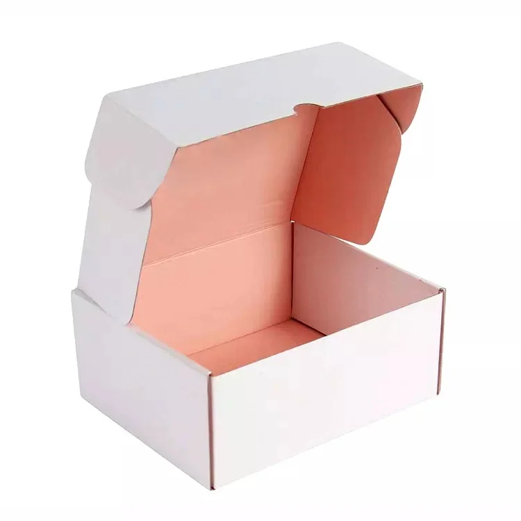 2023 New Arrival Trending Products White Flat Shipping Package Mailing Postage Boxes For Clothing