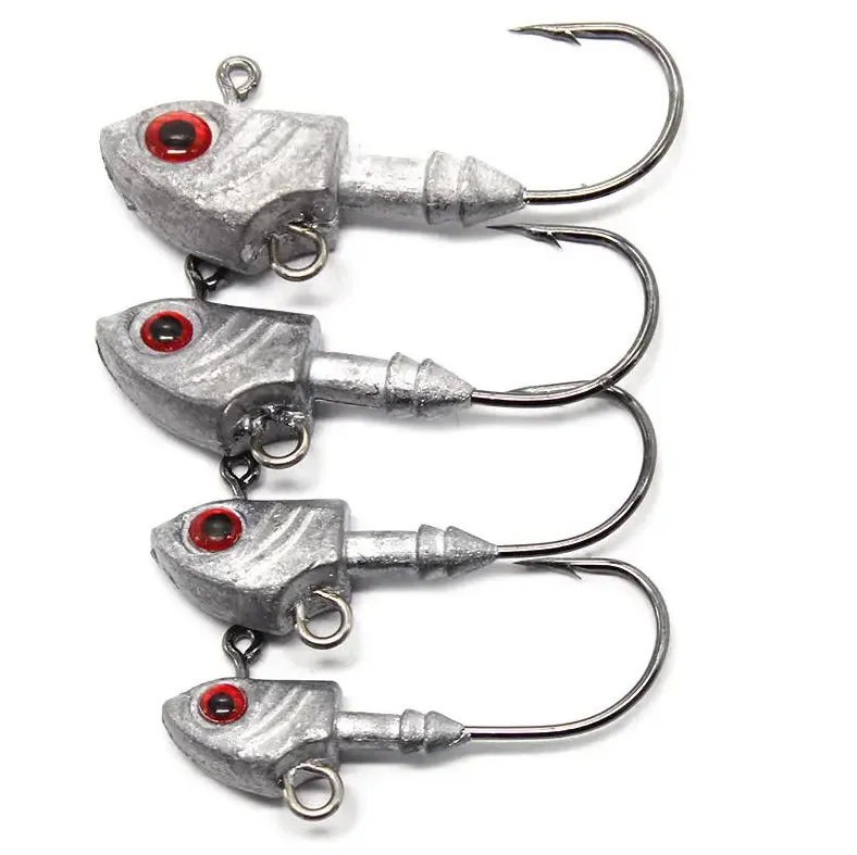 Hot sale fishing hard lures fish shape lead head jig head hook