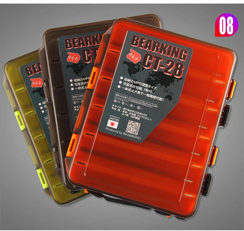  BEARKING профессиональная коробка для рыболовных снастей с отсеками двухсторонняя рыболовная приманка крючки