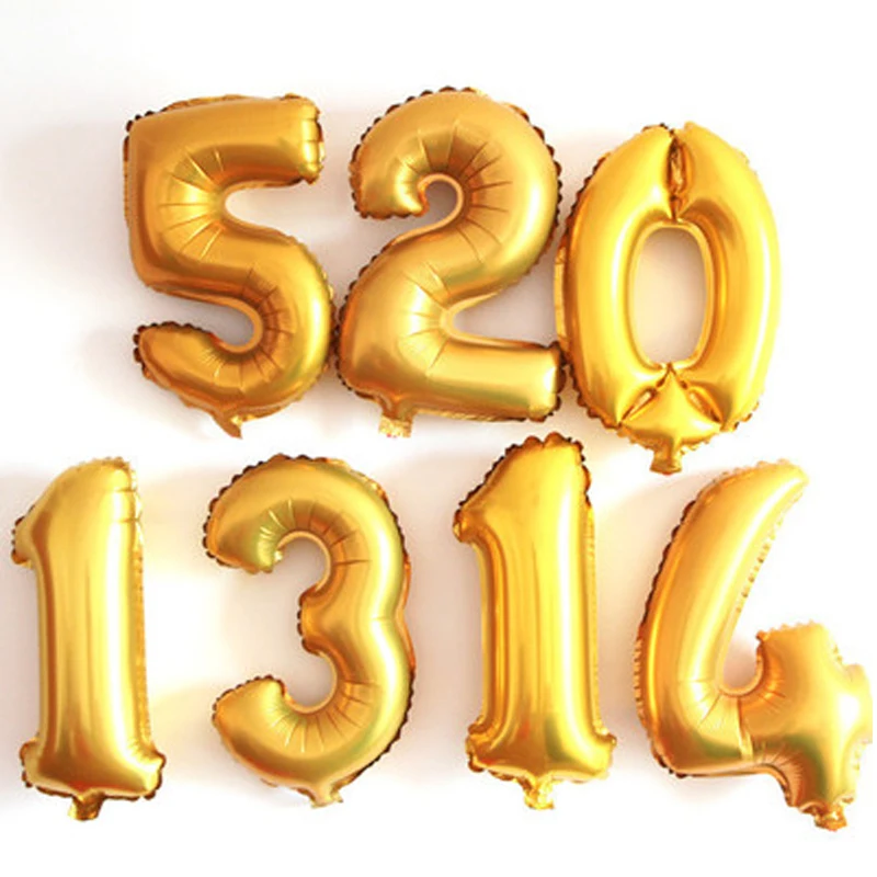 
16 Inches Shape Balloon Party Gifts For DecorationsballoonsNumber Balloon 0-9 Happy Birthday Party Decorations Helium Foil Ballo 