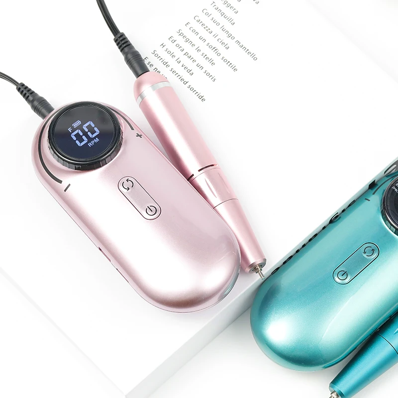 New Arrival UV301 Household Salon Manicure Pedicure Polisher Nail Machine Set 30000rpm Pink Electric Nail Drill Polisher