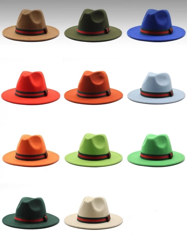 2021 оптовая продажа, женская шляпа Федора на заказ, модная шляпа с широкими полями, шляпы федоры