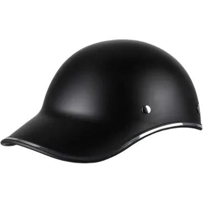 electric vehicle  baseball Vintage  Half Helmet American Retro Open Face Helmet Black
