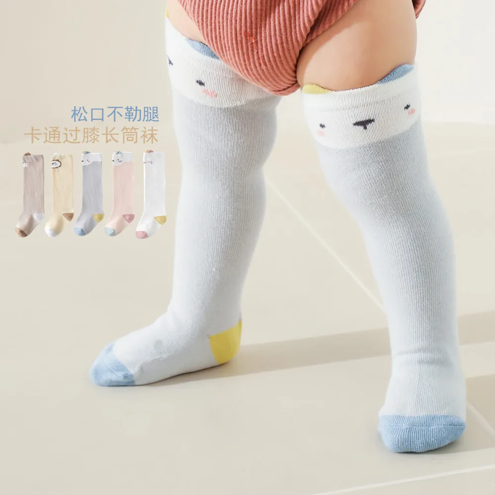 BSM449 New Year Goods 2025 Most Popular Autumn Winter Newborn Baby Long Socks Korean Trends Cute Cartoon Knee Over Baby Sock