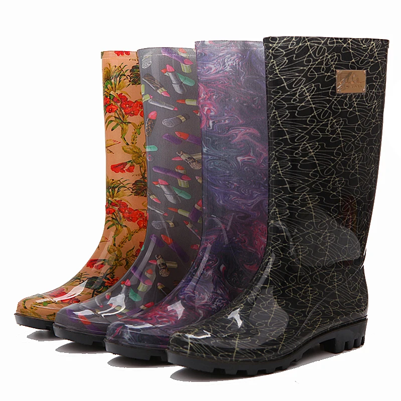 Женские прозрачные сапоги выше колена из ПВХ в гонконгском стиле