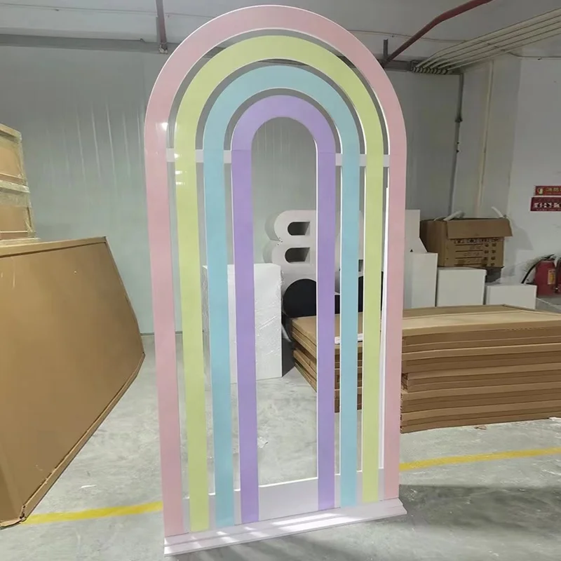 Customization Wedding PVC Event Arch Backdrop Rainbow Acrylic Arch Wedding Decoration