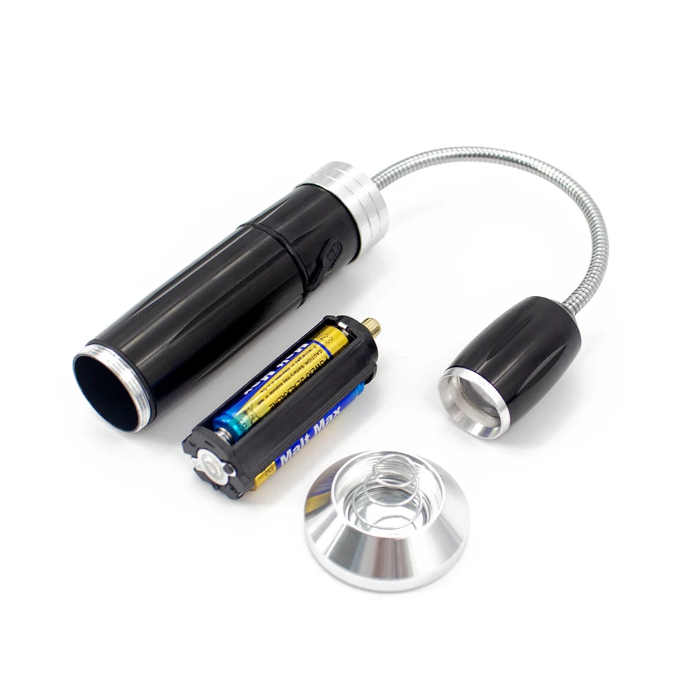 Telescopic Zoom Fishing Repair Work Lighting Flashlight flexible Hose Inspection Magnetic Torch light