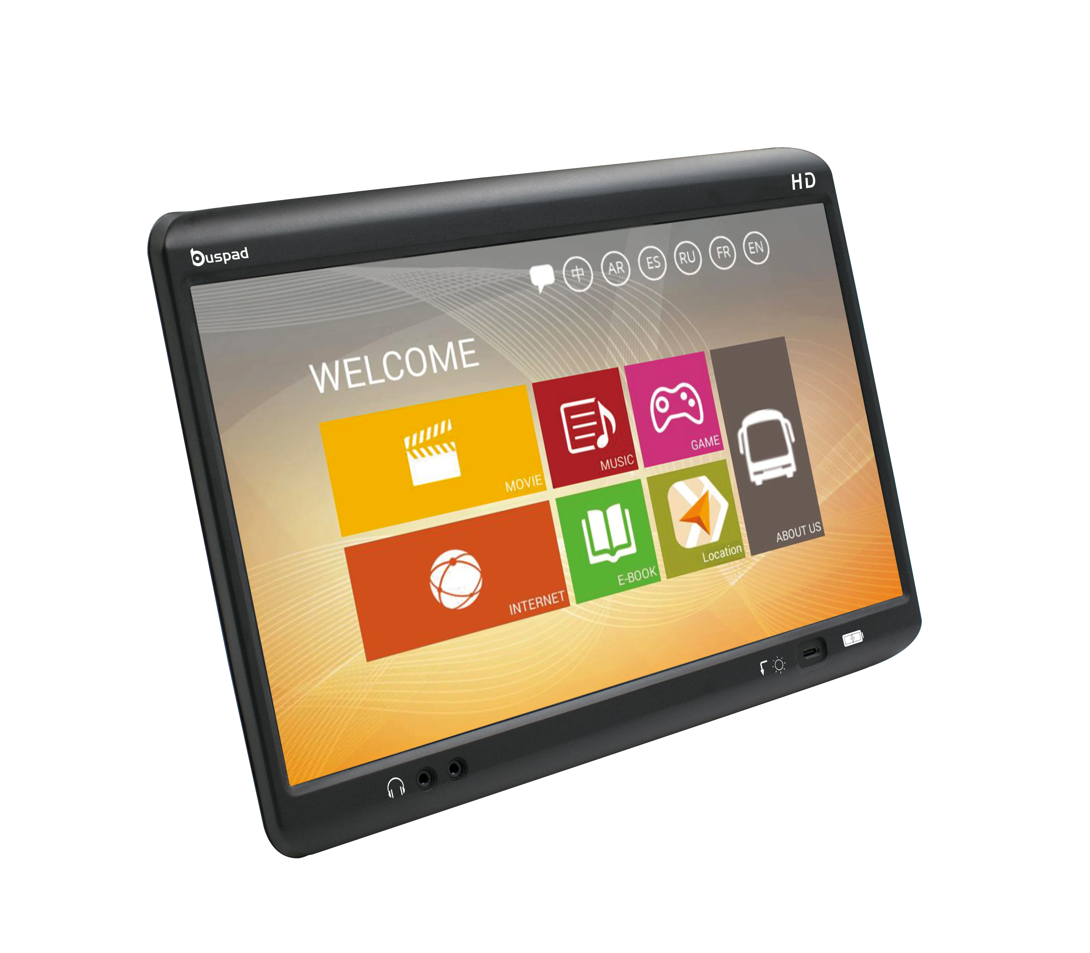 LTIME customized 13 inch tablet WiFi wireless VOD system for auto bus train cruise Buspad brand