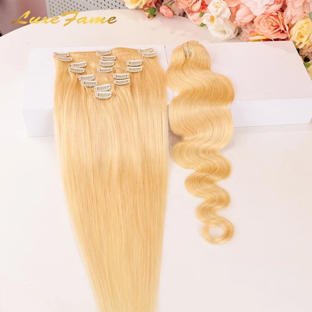 Wholesale Russian Hair Extensions Wefts,Seamless Human Hair Clip In Raw  Hair Extension,One Piece Clip In Human Hair Extensions