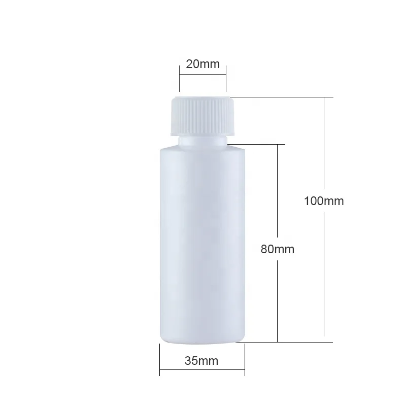 
60ml HDPE White Plastic Capsules Pill Bottles with CRC Caps 