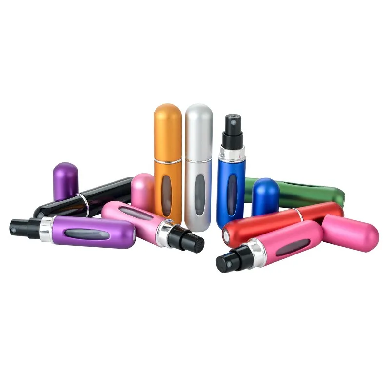 Empty Cosmetic Portable 5ml 8ml Travel Mini Container Aluminum Refillable Perfume Spray Bottles