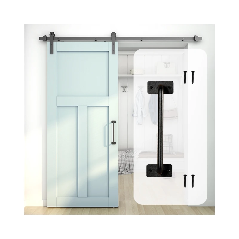 Hot Selling Customized Hardware Door Handles Sliding Barn Door Handle Pull Carbon Steel Barn Door Handle
